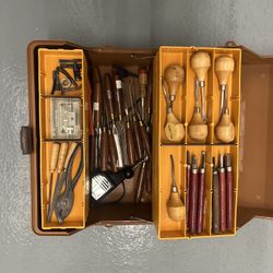 Box of Vintage Wood Working Tools 