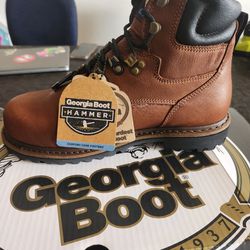 Men's Size 8.5 Work Boots Georgia Boot Hammer