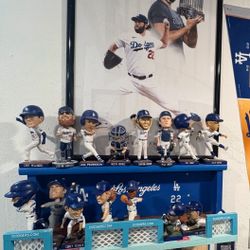 Dodgers Dugout And Bobbleheads 