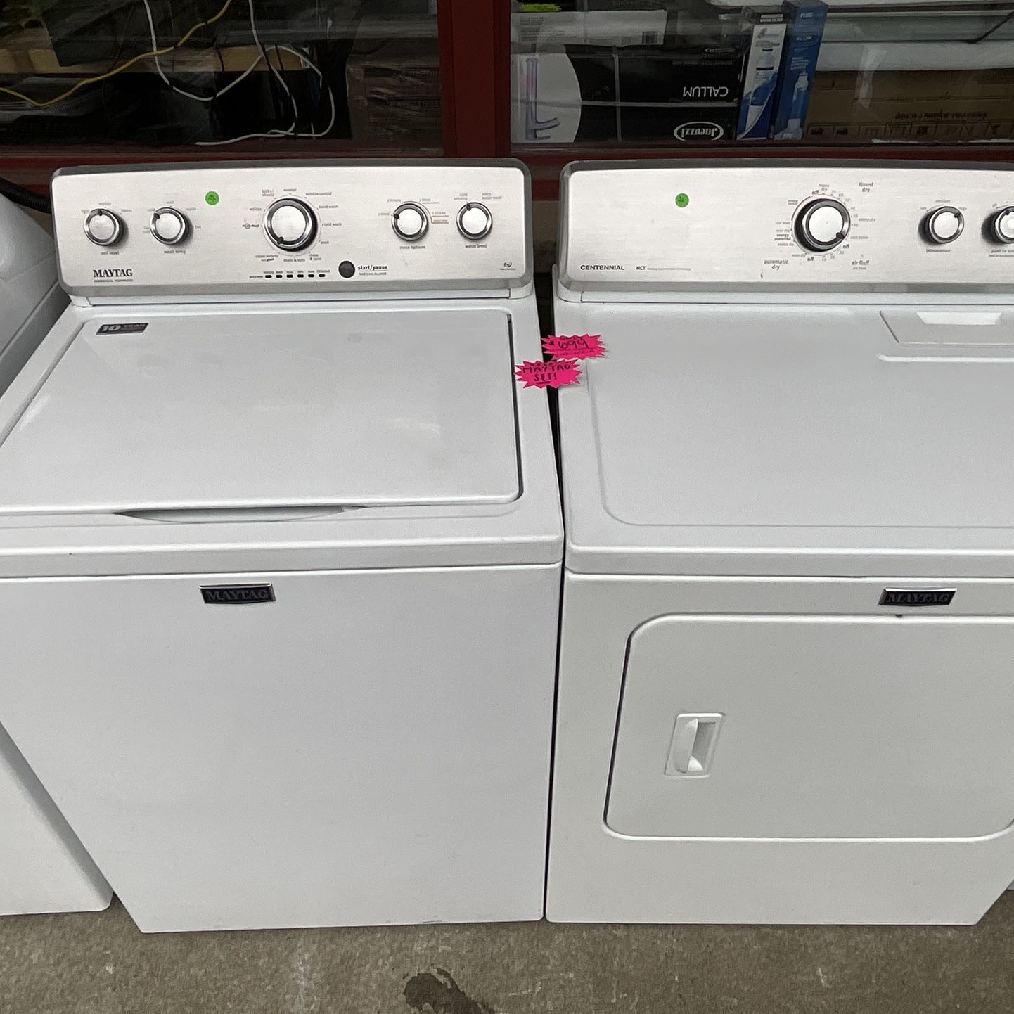 USED MAYTAG WASHER AND DRYER SET