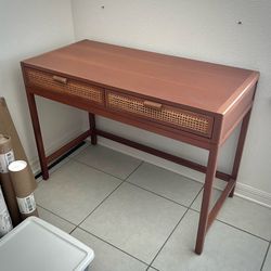 Wood & Rattan desk