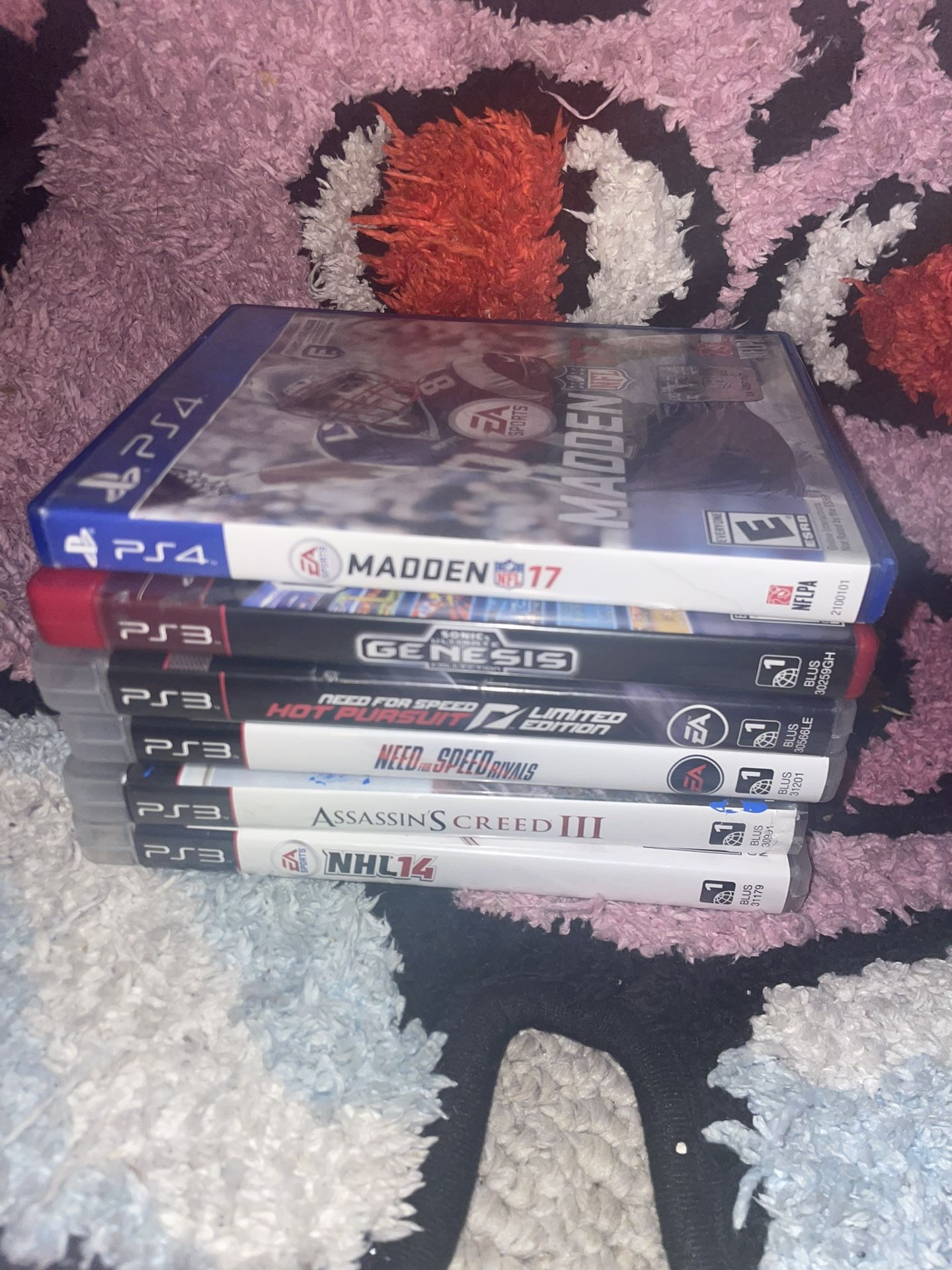 5 PS3 And 1 PS4 Game