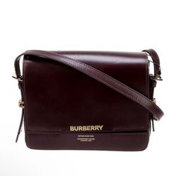 Burberry calf Leather burgundy Grace Bag