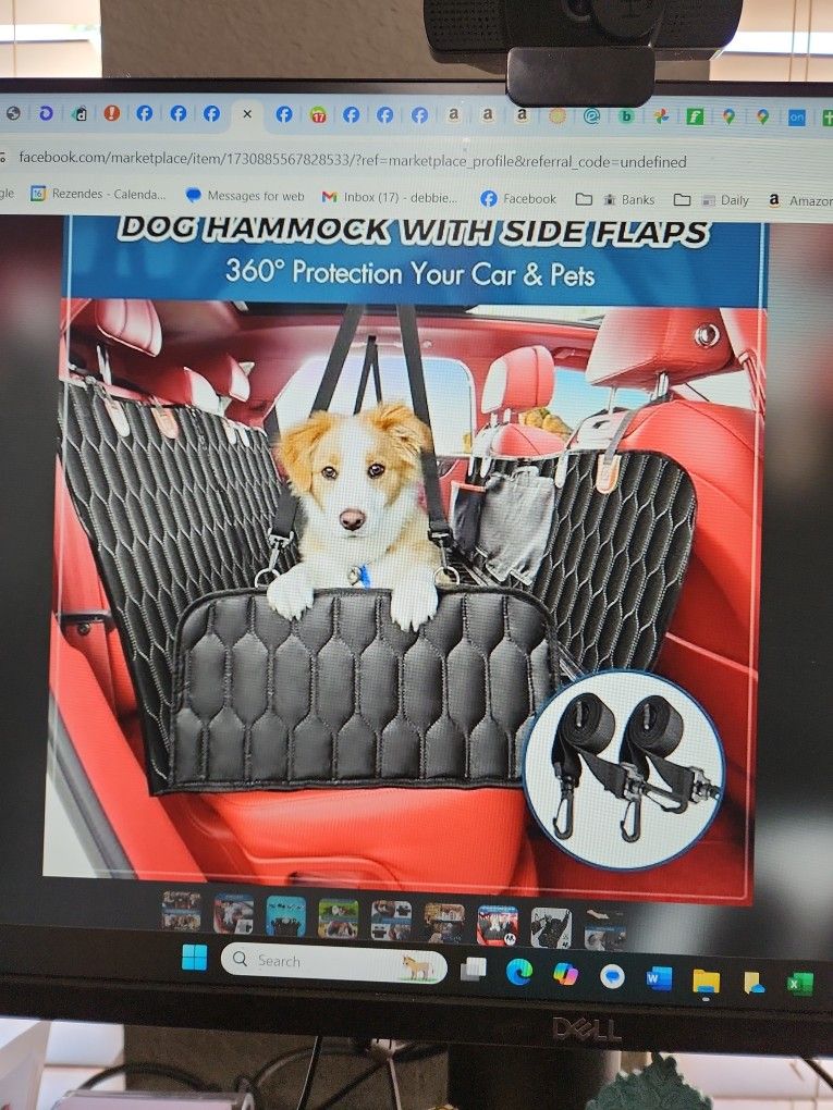 Dog Seat Cover For Back Seat, 6 And 1 Waterproof Back Seat Cover
