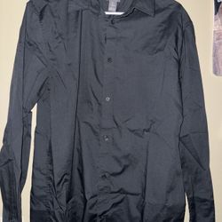 Black Button up Dress Shirt 