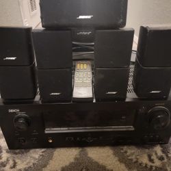 Bose 6 Speaker Surround Sound With Denon Reciever