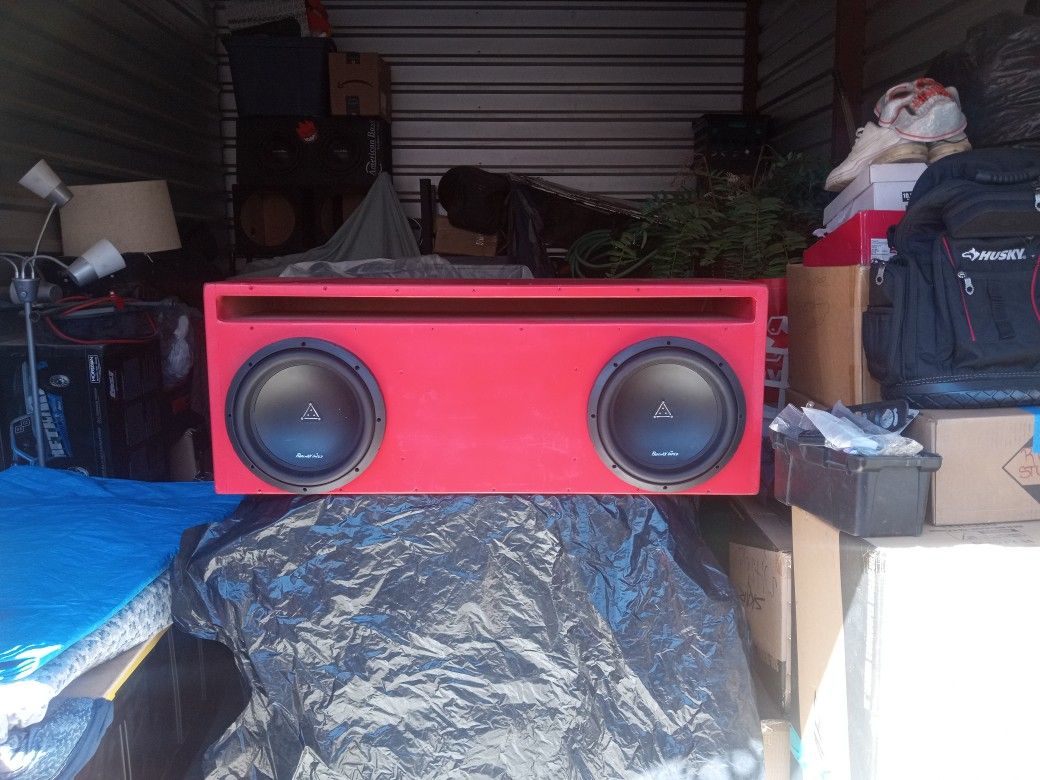 Subwoofers "12" In A Custom Box  Two Phoenix Gold 12 