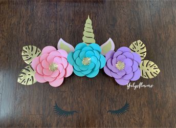 Unicorn flowers backdrop 🦄🌸