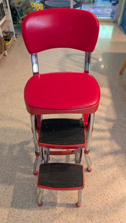 Retro Red Cosco Kitchen Bar Stool