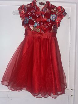 Asian Style Dress for Girl - Perfect for Christmas/Chinese New Year!