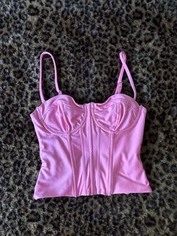 good american bubblegum pink corset top🩷