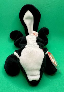 Ty Beanie Babies | Stinky The Skunk | 4th Gen Hand Tag | 02/13/1995)