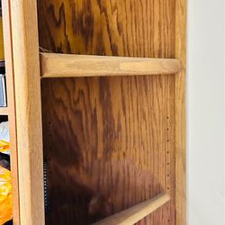 Corner Shelf Honey Oak Solid Wood Organizer Real Wood 