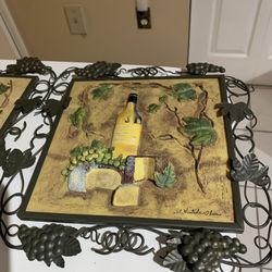 Wine and Vineyard 3D Relief Wall Art Tile