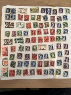 85 Vintage Canadian Postage Stamp Collection 