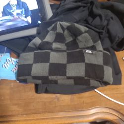 Vans Black and Grey Checkers Beanie