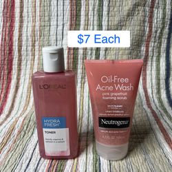 L’Oréal Toner & Neutrogena Wash
