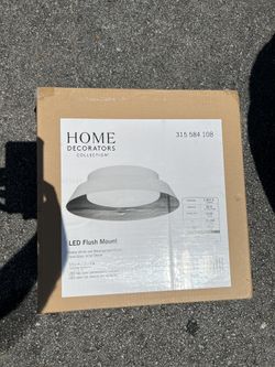 Delaney 13 in. White LED Flush Mount. Home Light