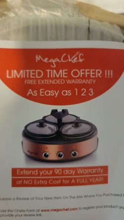 TRIPLE1.5 QUART SLOW COOKER AND BUFFET SERVER