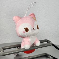 4" Bird Uyen Speckle the Pink Deer Keychain Charm Plush