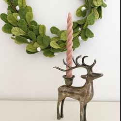 Vintage Pottery Barn Silver Plated BUCK Taper Holder