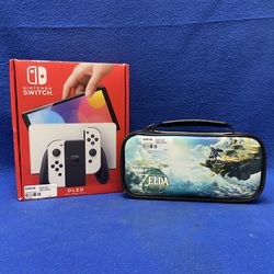 Nintendo Switch OLED Console Complete W/128GB SD Card & Case Like New In Box 11047360