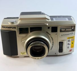 Olympus Superzoom 105 35mm Point & Shoot Film Camera Quartz Date Tested