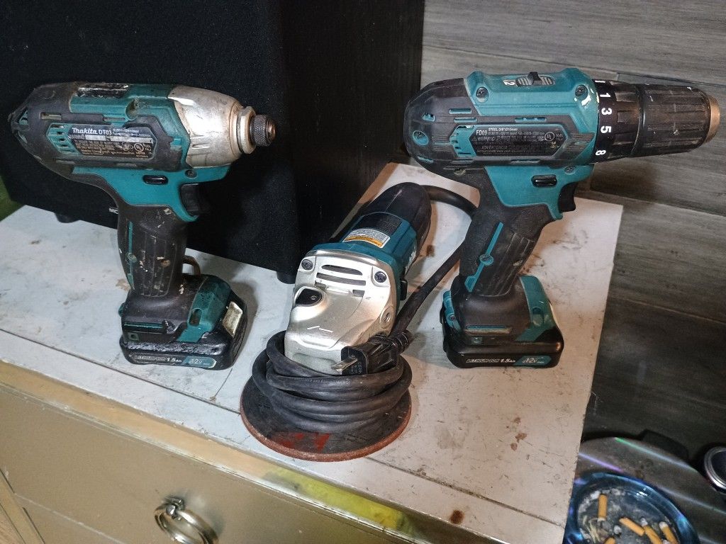 3PC Makita Set (Drill Impact & Grinder)