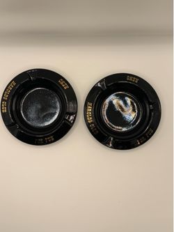 Vintage Harolds Club Reno Casino Glass Ashtrays - 1.4 lb Scale Verified Set
