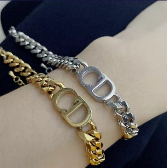  Bracelet  18k Gold Plated And Silver