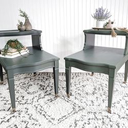 Green Vintage End Tables