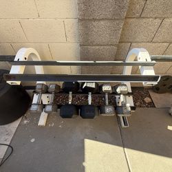 3 Sets Of Dumbbells 60, 40, And 30 Lbs With Rack 
