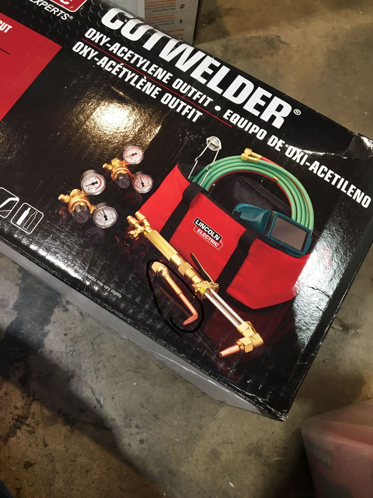 Lincoln Electric Cut Welder Kit with Torch, Oxygen and Acetylene Regulators, 3/16 in. x 12 ft