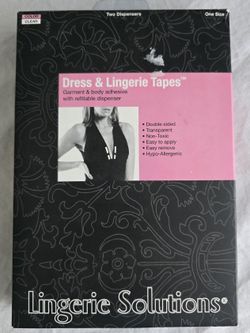 Lingerie Solutions Dress and Lingerie Double Sided Tape 2-Pack clear