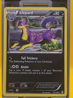 Liepard 91/149 Boundaries Crossed Holo Rare Pokemon Card, NM
