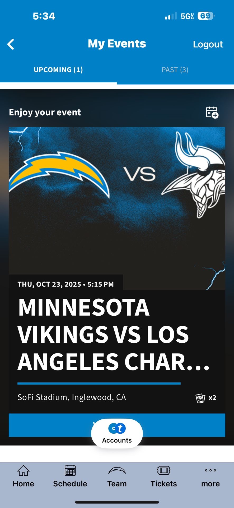 Chargers Vs Vikings Tickets 