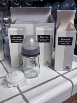 Numvim glass baby bottles 3 pk