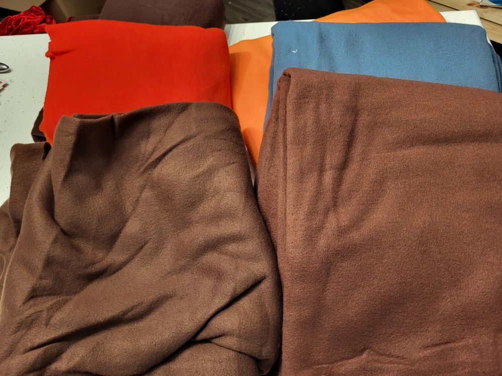 Red Brown Orange Green Fleece