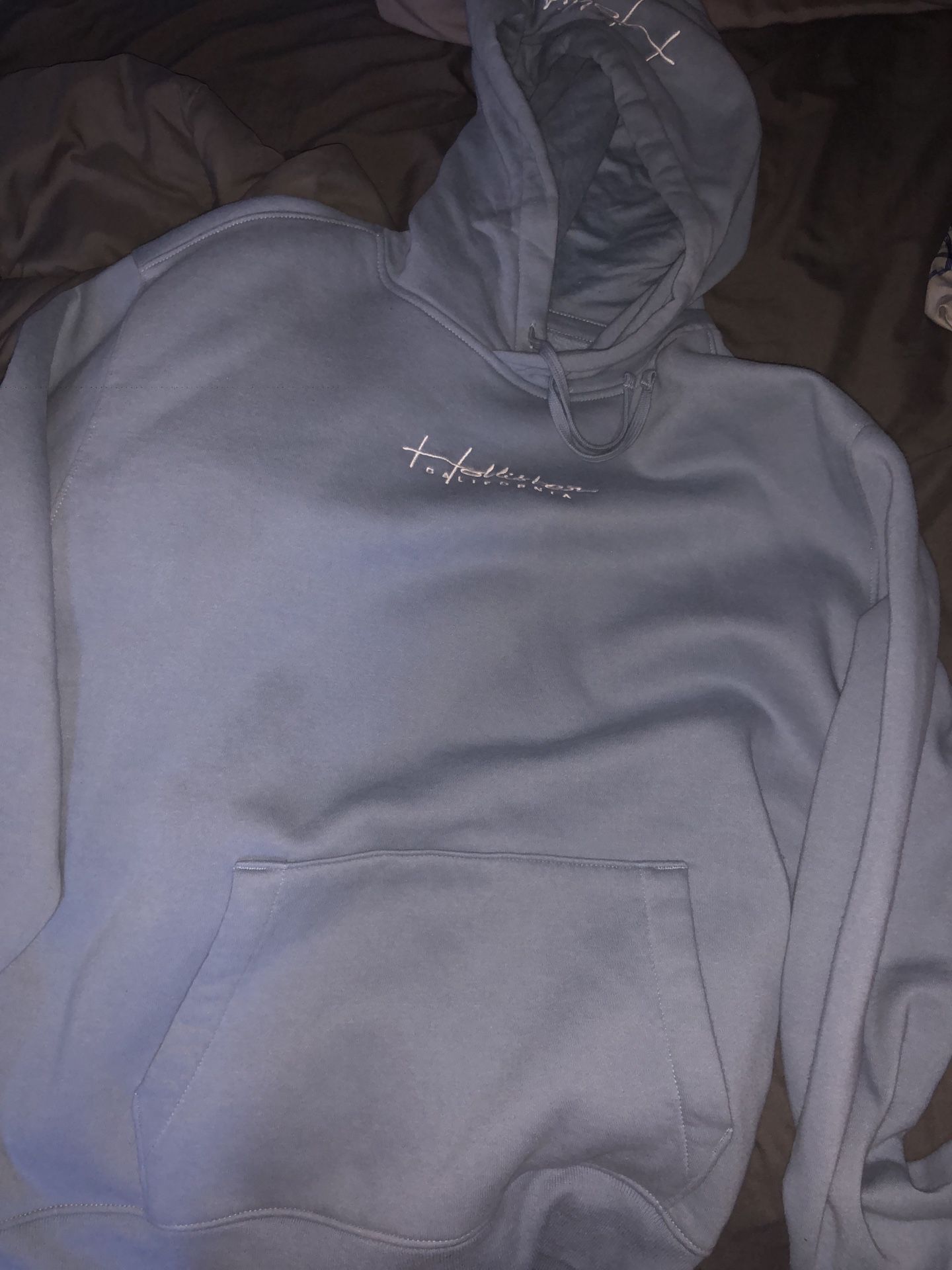 ligjt blue hollister hoodie size medium