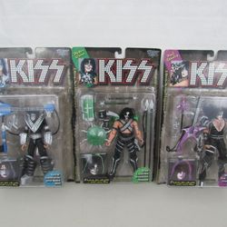 Kiss Ultra Action Figures Set of 3 Ace-Paul-Peter 1997-New & Sealed

