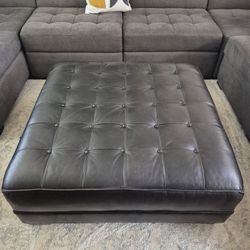 Large Leather Ottoman