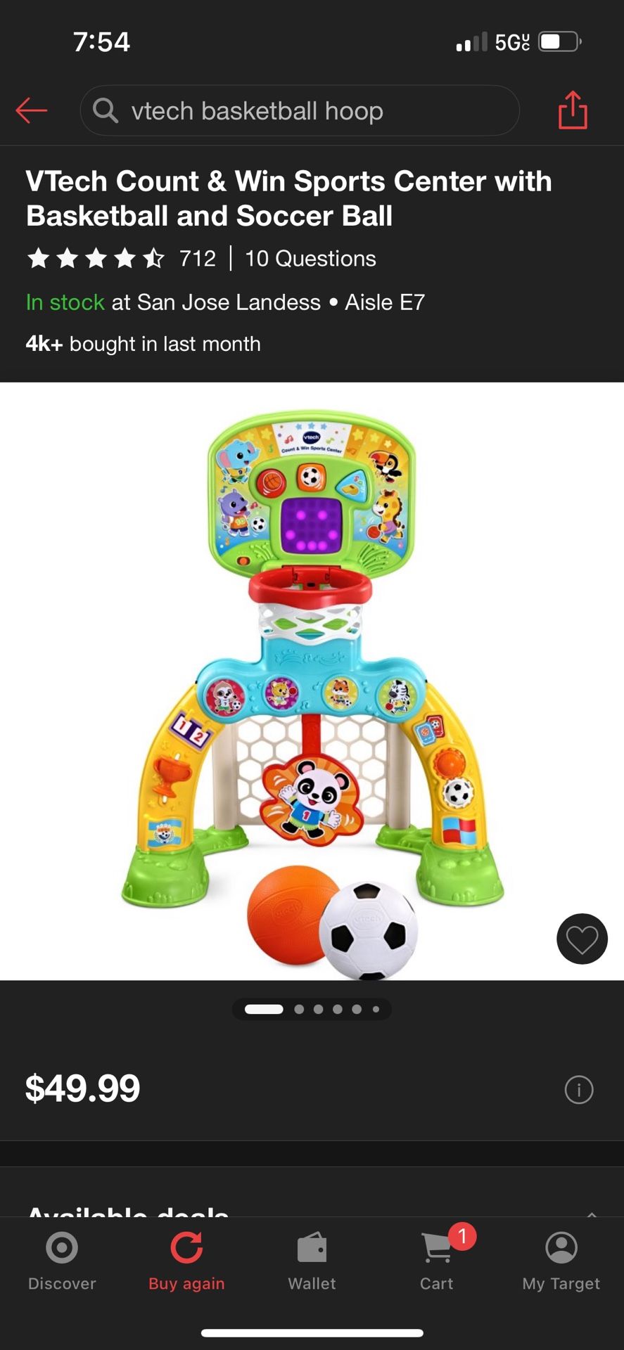 Vtech Basketball Hoop & Soccer