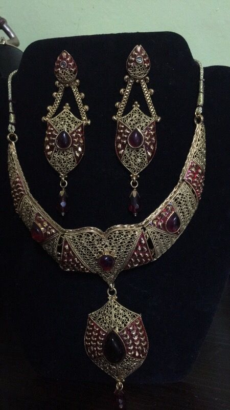 Gold plated Jewelry sets with Meena work Big