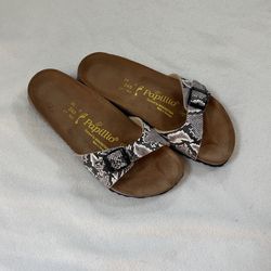 Birkenstock Papillo Madrid Slides Size 38 Snake Print New