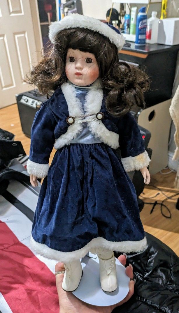 Porcelain Christmas Doll