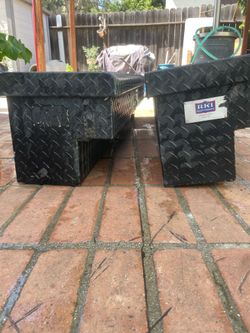 two truck side mount tool boxes”