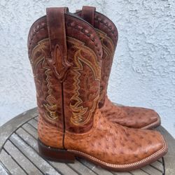 Tony Lama Genuine Ostrich Cowboy Boots