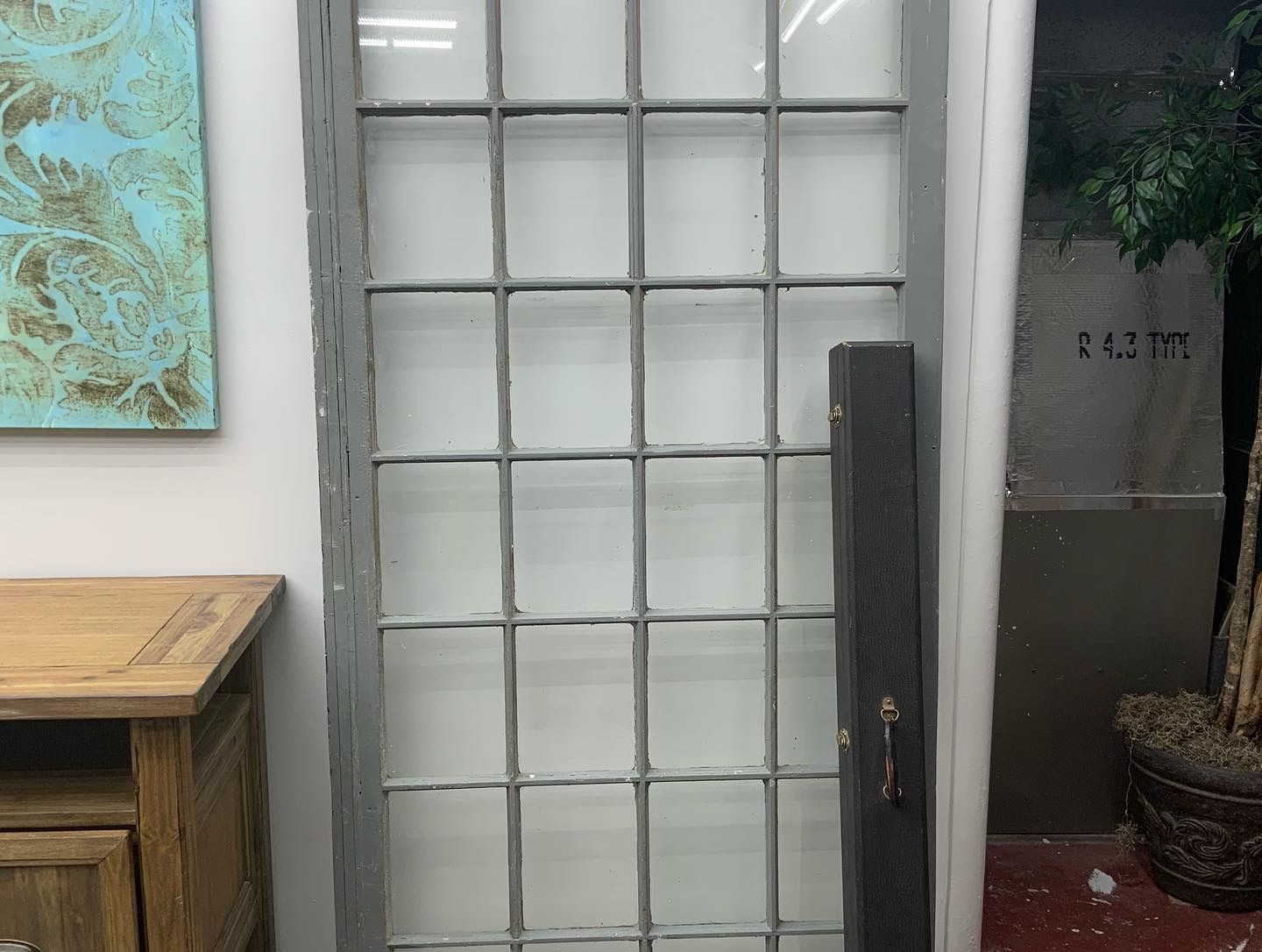 Charcoal Grey 32 Pane Window