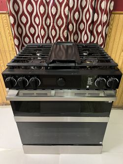Stove Gas Samsung 5 Burners Double Oven 