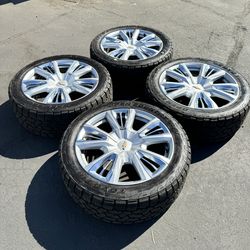 New OEM PLUS 22” High Country Tahoe Suburban Silverado Factory Wheels And TOYO AT3 Tires